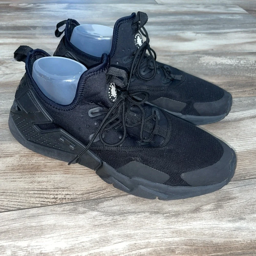 Nike Air Huarache Drift Low Top Triple Black Lace-Up Men's Sneakers AH7334-003